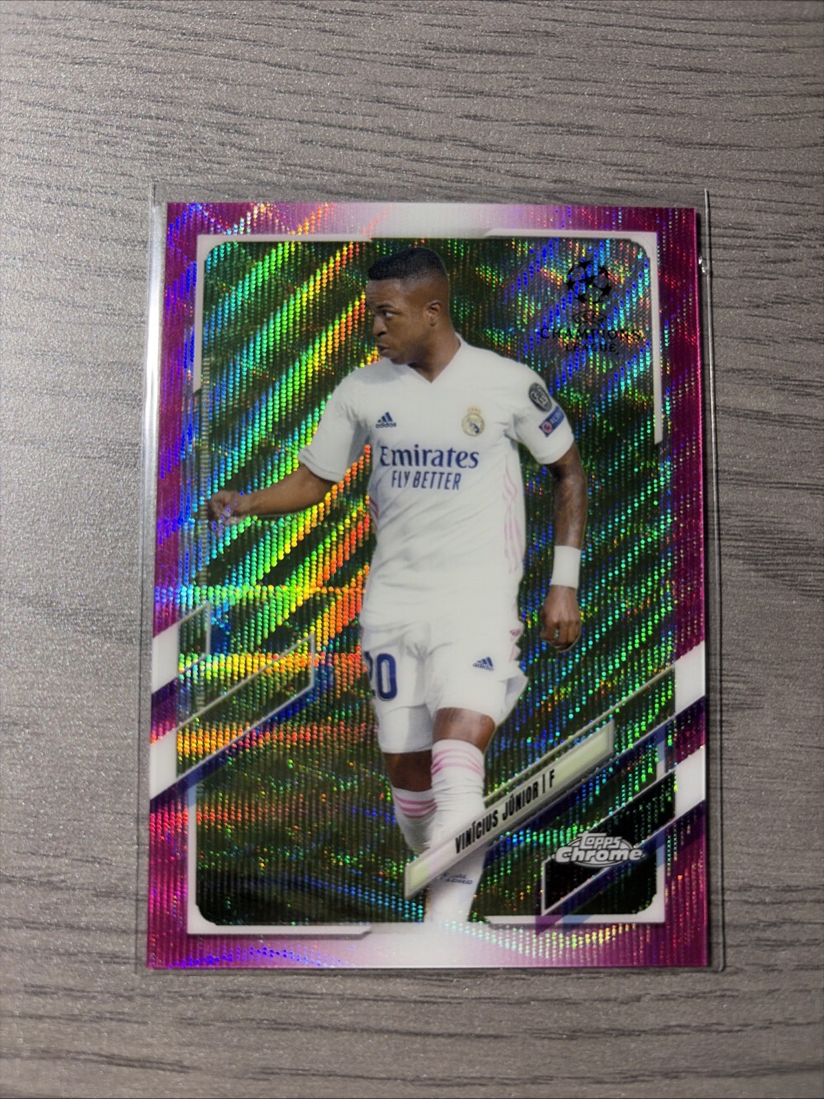 2020-21 Topps Chrome Uefa Champions League - Vinicius Jr #89 Pink Wave Refractor