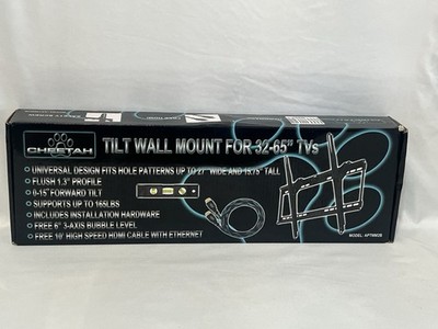 Cheetah Mounts APTMM2B TV Wall Mount Bracket for 32-65  HDTVs + HDMI Cable