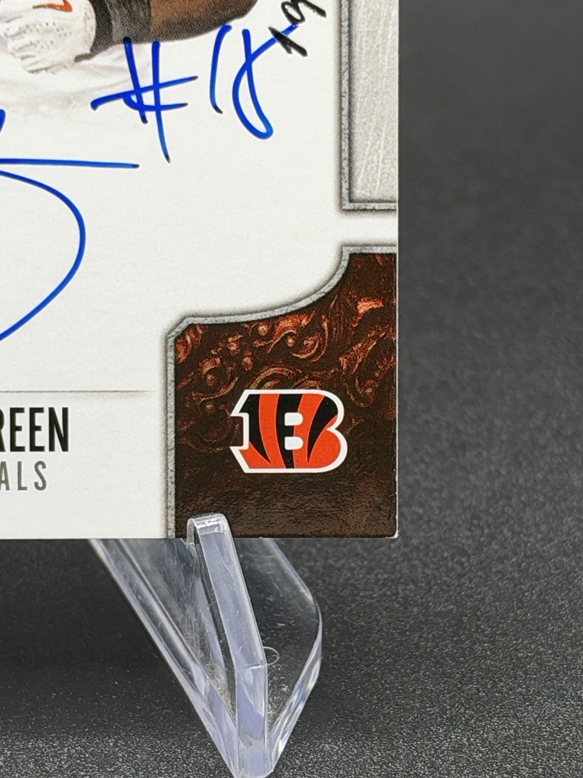 2013 Panini Crown Royale AJ Green Blue Die Cut Auto 1/1 view 4