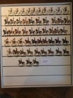 52 Figuren Heinrichsen Reiter Musik Parade 18xx Originalbemalung
