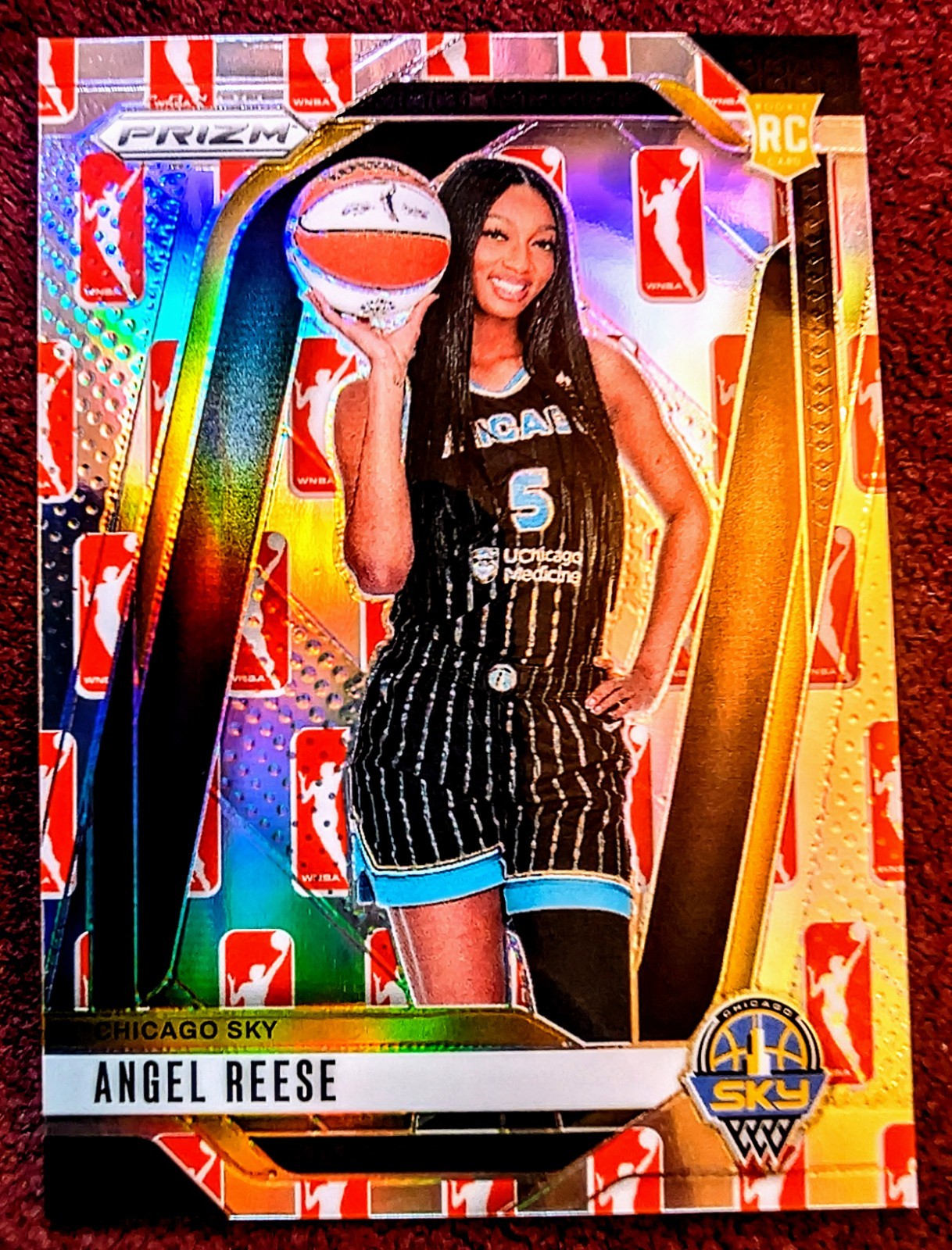 2024 Panini Prizm WNBA Angel Reese #147 WNBA LOGO VARIATION PHOTO SP Rookie RC