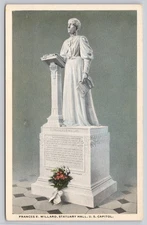 Frances E. Willard Statue U.S. Capitol Vintage White Border Postcard