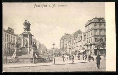 Frankfurt a. M., Goetheplatz mit Brunnen, Ansichtskarte 
