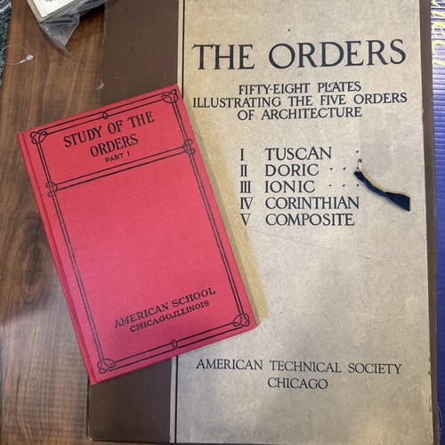 1909 “THE ORDERS” The Five Orders Of Architecture Correspondence & Tests 1929