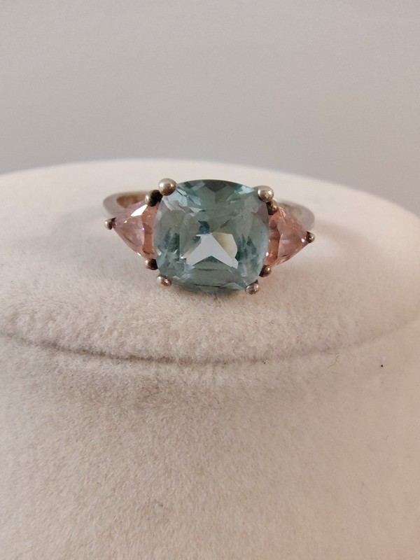 Vintage Avon RJ Graziano Sterling Silver Three-Stone Statement Ring