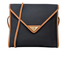 Borsa a tracolla Yves Saint Laur borsa nera in pelle pvc vintage YSL