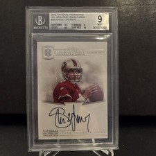 Steve Young - 2012 National Treasures NFL Greatest Signatures Auto /25 BGS 9