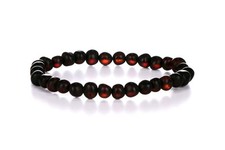Natural Baltic Amber Bracelet for Adults Women/Men - Hand made From Raw-Unpoli