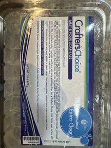 Melt & Pour Soap Base Crafter’s Choice 2 Lbs Extra Clear For Handmade Soap