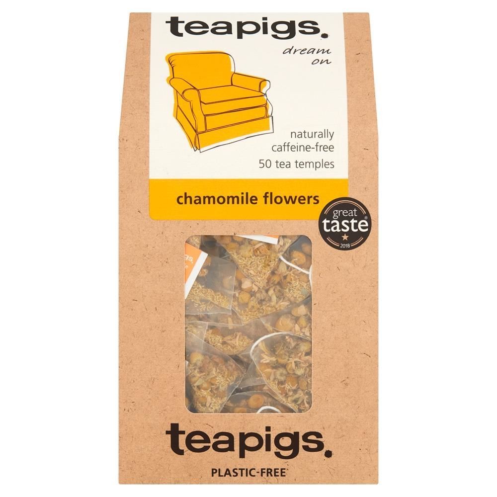 teapigs Chamomile Flowers Caffeine Free Herbal Tea, 50 Tea Bags | All Natural, No Nasties, Big Leaves, Big Flavour, Plant-Based Tea Temples, Recyclable Paperboard Pack, 50 Teabag Pack - Image 8