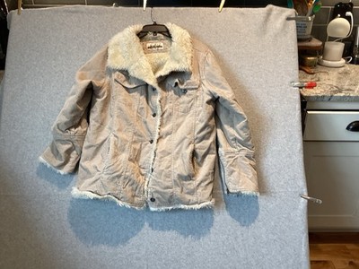 VGT Seventy Seven Tan Corduroy Faux Fur Penny Land Jacket L Boho Y2K