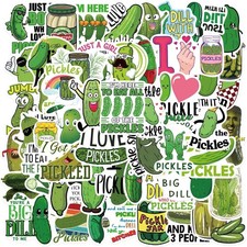 Funny Pickle Stickers for Adults, Cartoon Bulk, 50PCS