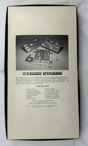1979 High Stakes Game by Hasbro New Old Stock Never Played FREE SHIPPING - Picture 7 of 7