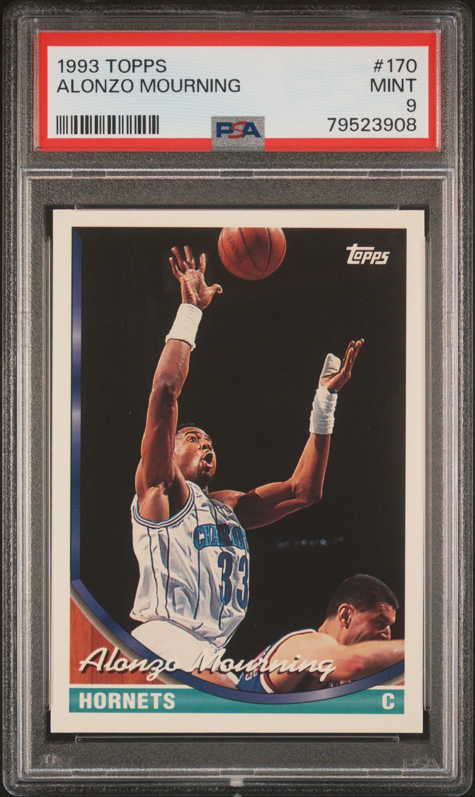 1993 TOPPS #170 ALONZO MOURNING PSA 9