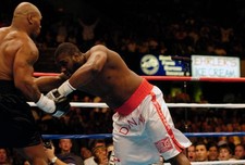 Danny Williams white trunks and Mike Tyson black trunks fights eac 2004 Photo 71