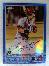 2015 Topps Chrome - Jake Lamb #AR-JL Blue Refractor Rookie Auto /150 Arizona