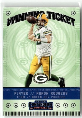 2020 PANINI CONTENDERS FOOTBALL #WT5 AARON RODGERS WINNING TICKET