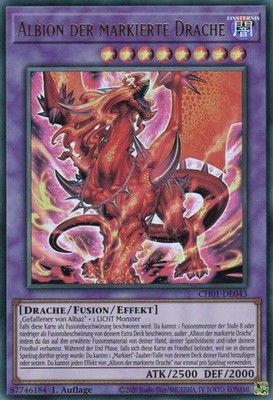 yugioh Albion der markierte Drache CH01-DE043 ULTRA 1Auflage Deutsch