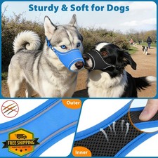 LUCKYPAW Dog Muzzle Blue Size L Prevent Biting Training Grooming