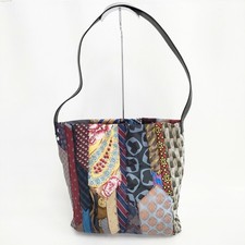 tomoki yurita/ear papillonner Necktie Patchwork Shoulder Bag Blue 6-0416G  
