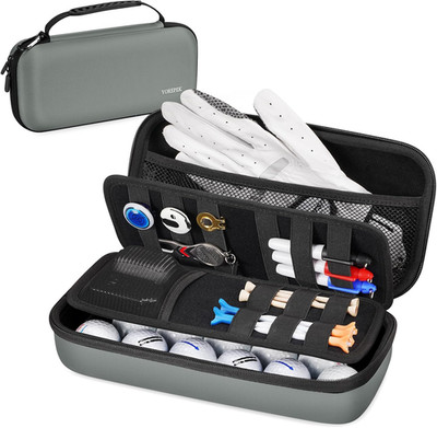 Golf Glove Case with Removable Glove Shaper, Golf Gifts for Men with 2 Dividers,