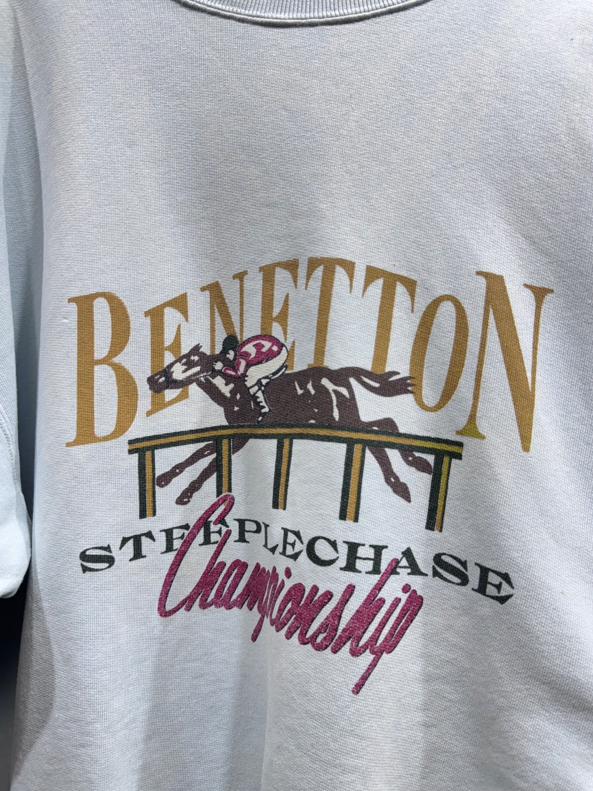 Benetton Steeplechase Championship Vintage Rare Sweatshirt Men’s Size L image 5