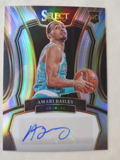2023-24 Select NBA Amari Bailey RC Auto Prizm #RS-MAR SP/249 Charlotte Hornets
