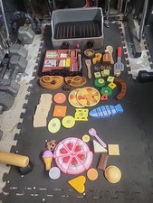 Melissa  Doug 9269 Rotisserie and Grill Wooden Barbecue Play Food Set 60 pcs 