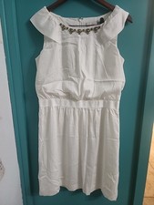 NWOT Ann taylor LOFT Women’s dress size 10 Ivory Beaded Medium 
