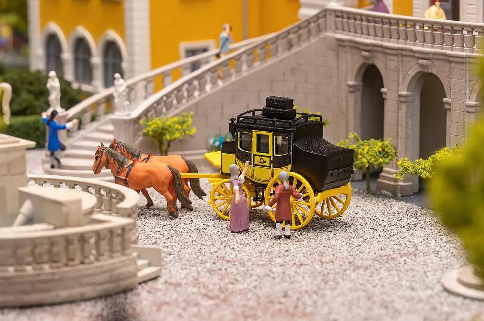 FALLER Calèche Postale HO 1/87 Référence 180393 Véhicule Ancien pour Maquette de Train