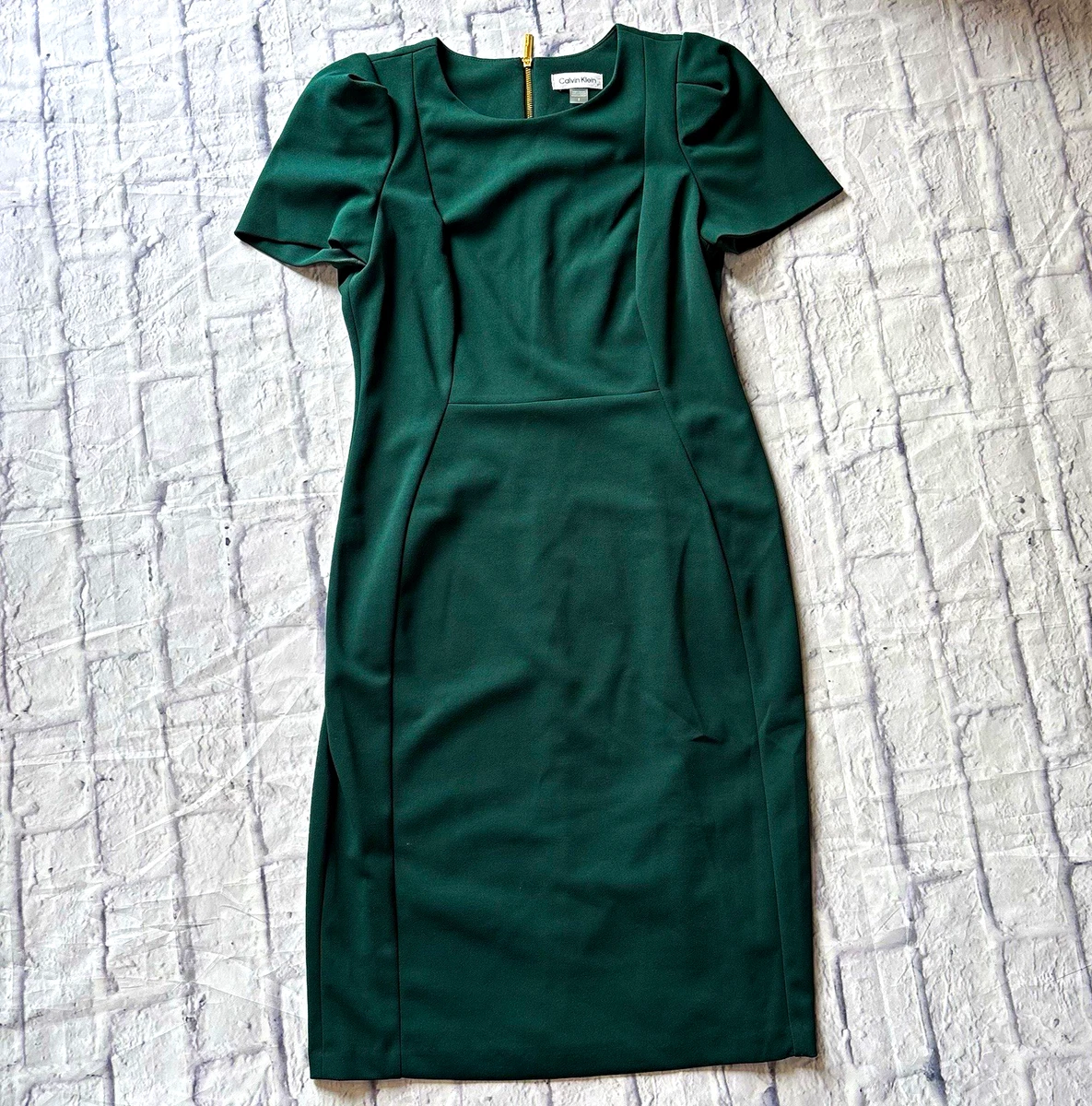 calvin klein green dress with sleeves Dresses for Women for sale fa26 Delivery 3