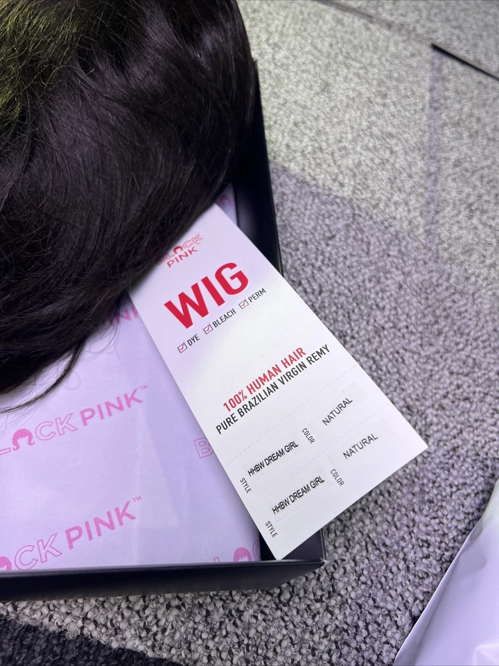 Peluca Negra 100% Hhbw Dream Girl Pura Brasileña Virgen Remy HD ENCAJE Color Natural Foto 3 de 4