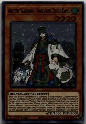 Ancient Warriors - Ingenious Zhuge Kong Super Rare Eternity Code ETCO-EN023 LP