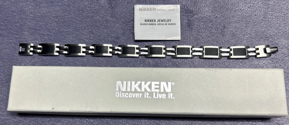 2010 NIKKEN Stainless Steel Bracelet #19086 Magnetic Technology - Image 4 of 4
