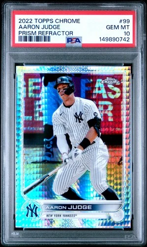 2022 Topps Chrome Aaron Judge #99 Prism Refractor PSA 10
