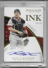 Kyle Schwarber 2015 Panini Immaculate INK GOLD RC On Card Auto Autograph /25