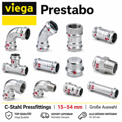 Viega Prestabo Pressfitting C-Stahl SC-Kontur 15/18/22/35/42/54mm Sortiment