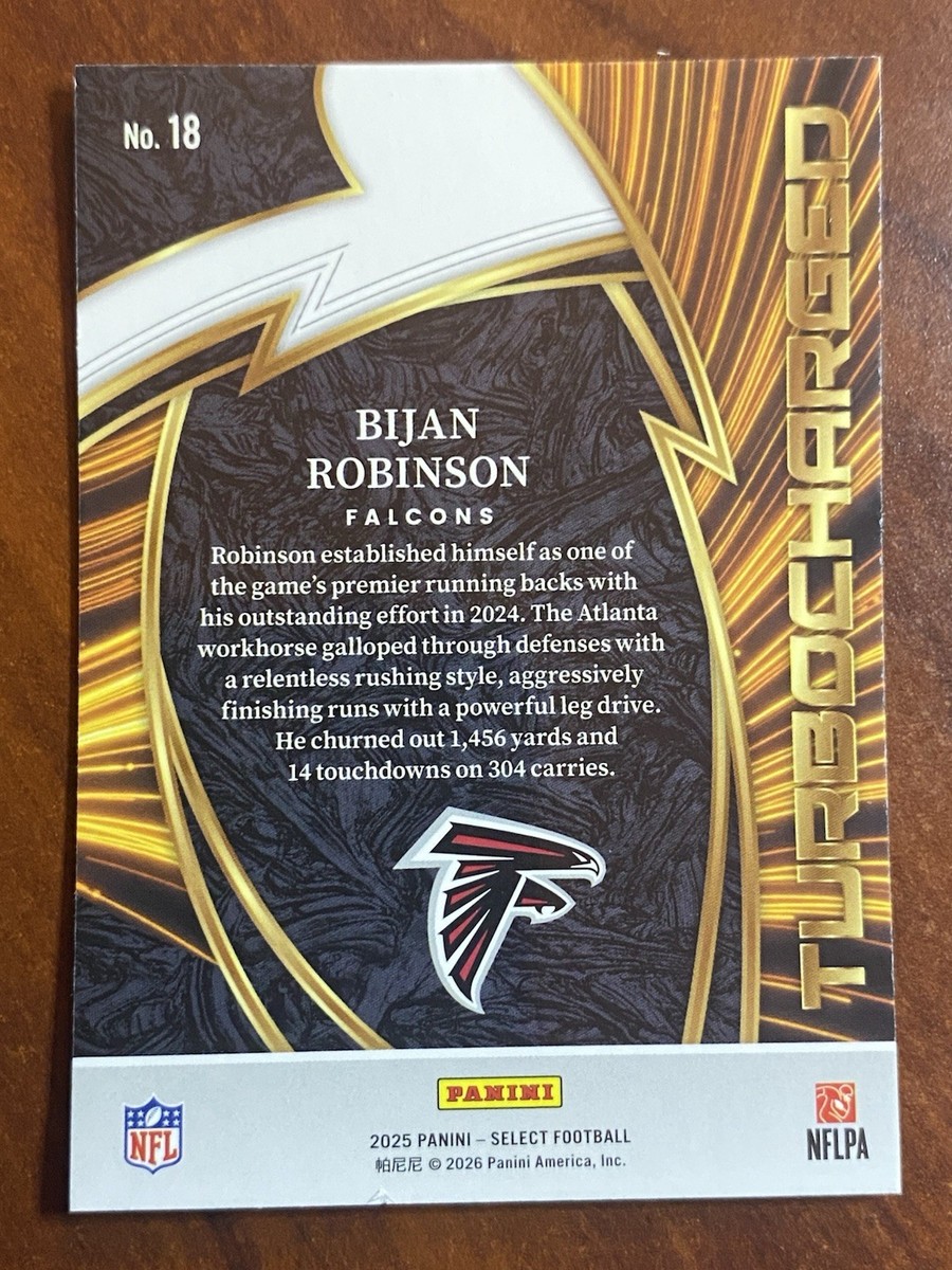2025 Panini Select BIJAN ROBINSON Turbocharged #18 - ATLANTA