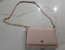 Tory Burch Robinson Chain Wallet Shoulder Bag Pink Women used EXTREMELY CLEAN