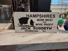 Vintage Porcelain Sign 12"×6"