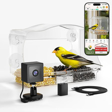 Waterproof Smart Bird Feeder Camera with AI ID, 2K HD Glare-Free Video. All-Weat