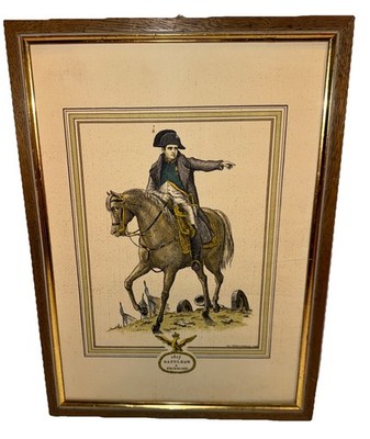 Napoleon On Horseback At Friedland 1807 D Art Daniel Derveaux Lithograph 16x11.5