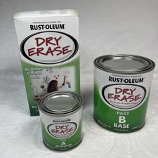 Rust-Oleum Dry Erase Paint Kit 27 oz White Writable Erasable Finish 241140 – New
