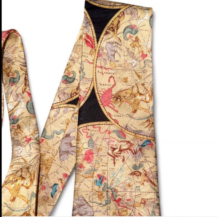 Celestial Hemisphere Constellations Silk Necktie … - image 2