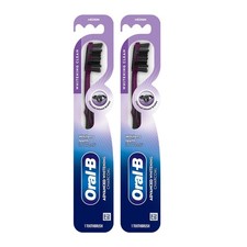 Oral-B Charcoal Advance Bristles, Medium Whitening Toothbrush 2CT
