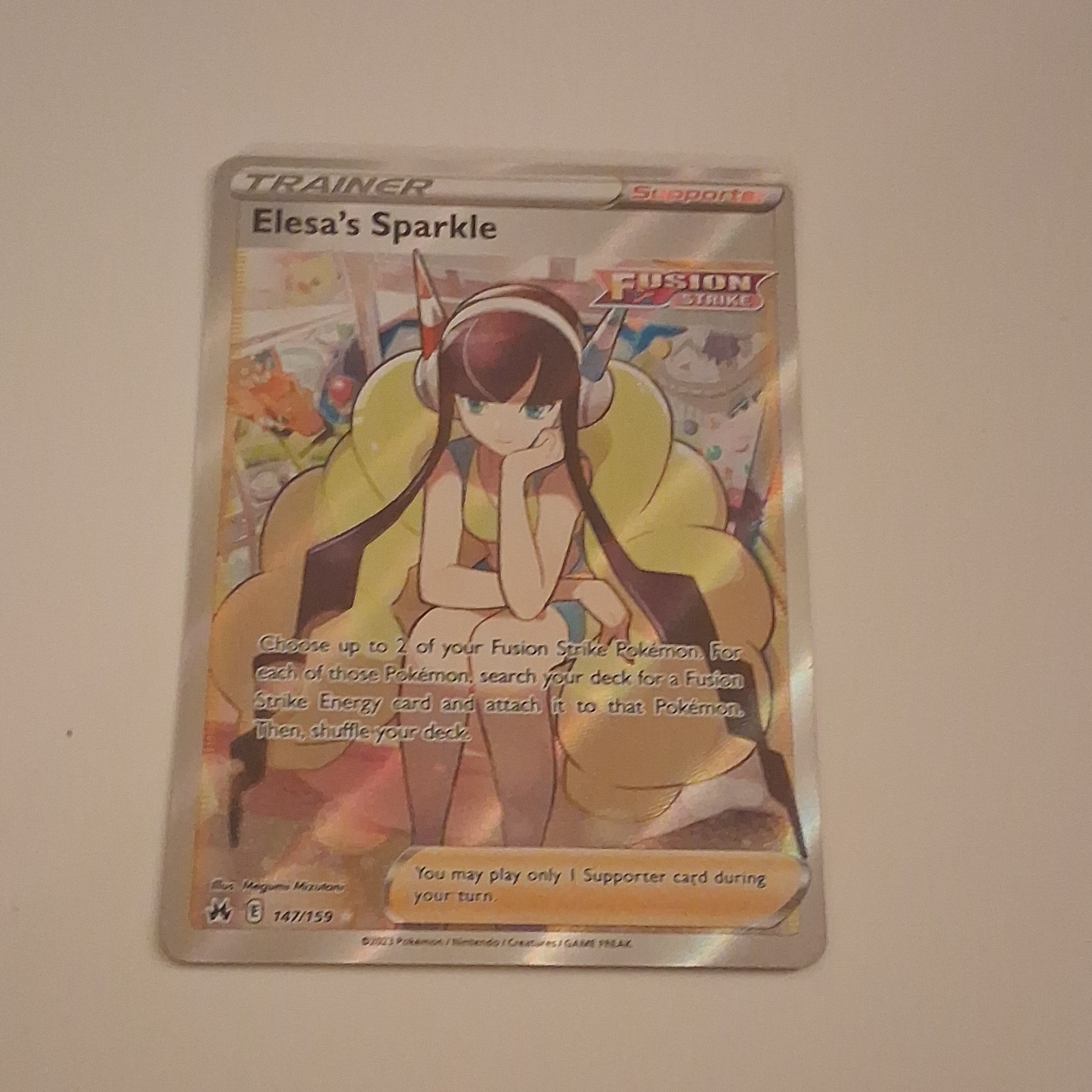 Pokémon Elesa's Sparkle 147/159 Full Art Ultra Rare Holo Crown Zenith English