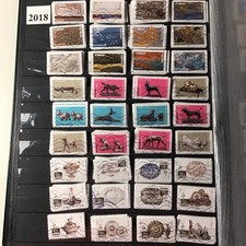 LOT de 120 Timbres Auto Adhésifs Oblitérés Année 2018 10 Séries Complètes