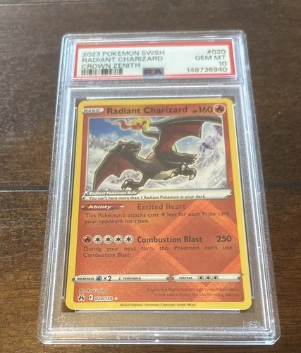 Radiant Charizard 020/159 PSA 10 - 2023 Crown Zenith (5712)