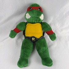 1989 Playmates Teenage Mutant Ninja Turtles TMNT Raphael 14 Inch Plush - USED