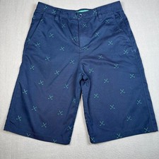 Under Armour Shorts Boys Size 18 Blue Golf Pockets Casual Chino Sport Golfclub